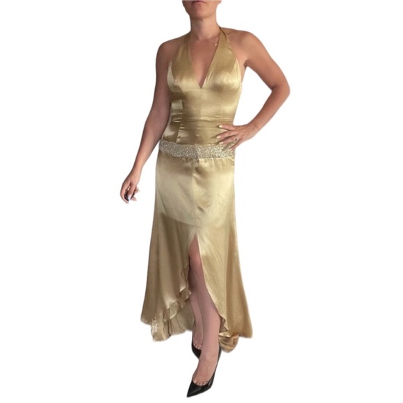 Jovani Halter Backless Dress - Picture 3 of 8